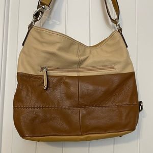 Tignanello Tan and Brown Shoulder bag